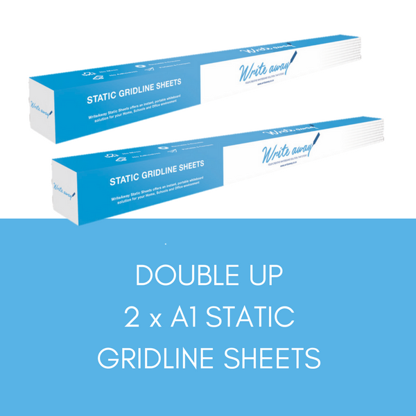 2 Box MULTI PACK - WriteAway Gridlined A1 Static Sheets
